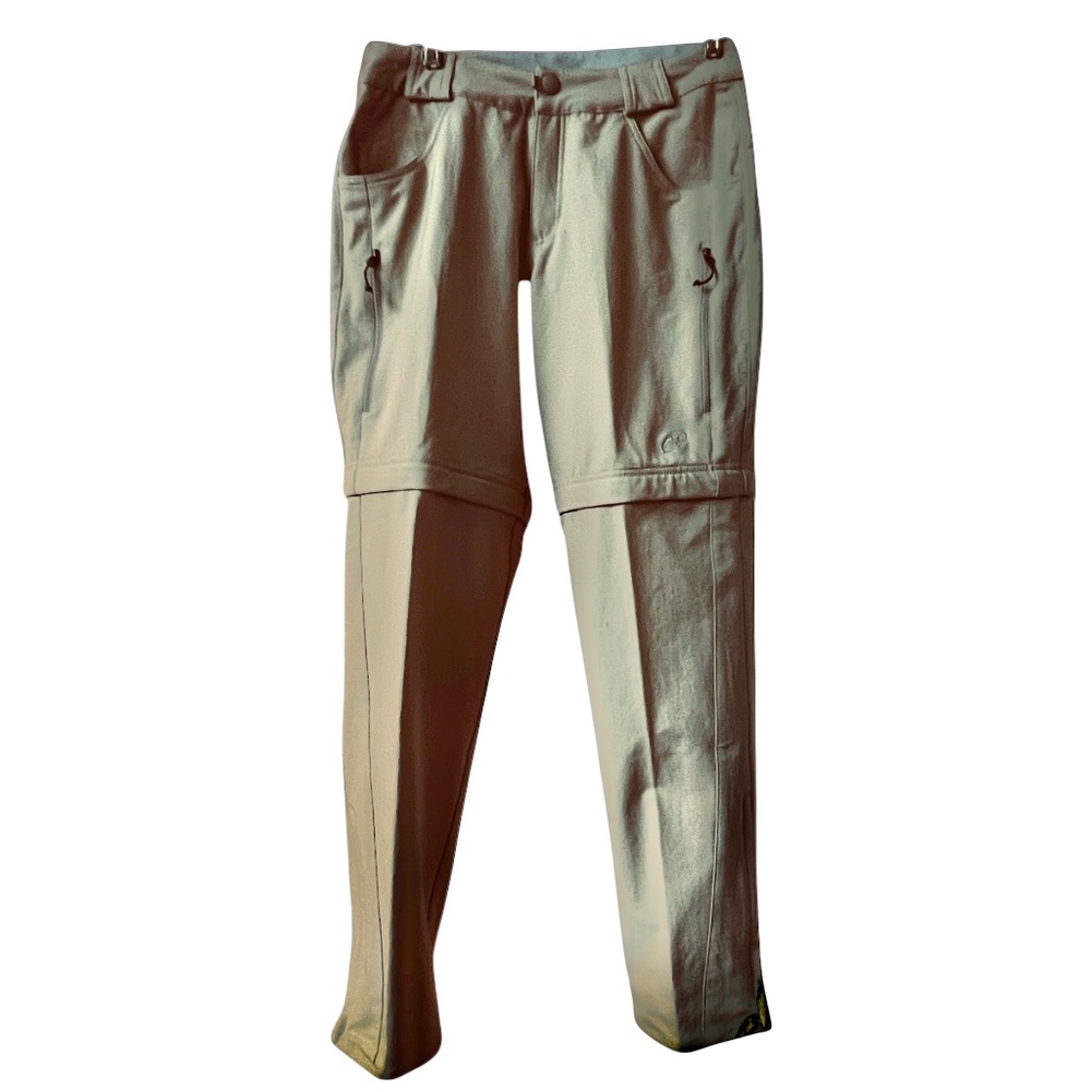 Cloudveil Damsel Wading Pants Convertible to Shorts Hiking Size 8 Green Zip Off